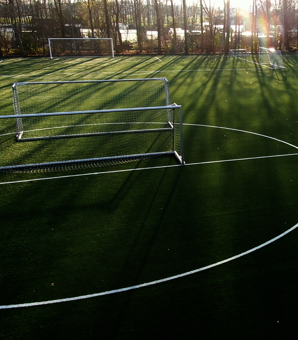 Veld voor een goede Keepers Training warming up Overzicht foto trainingsveld